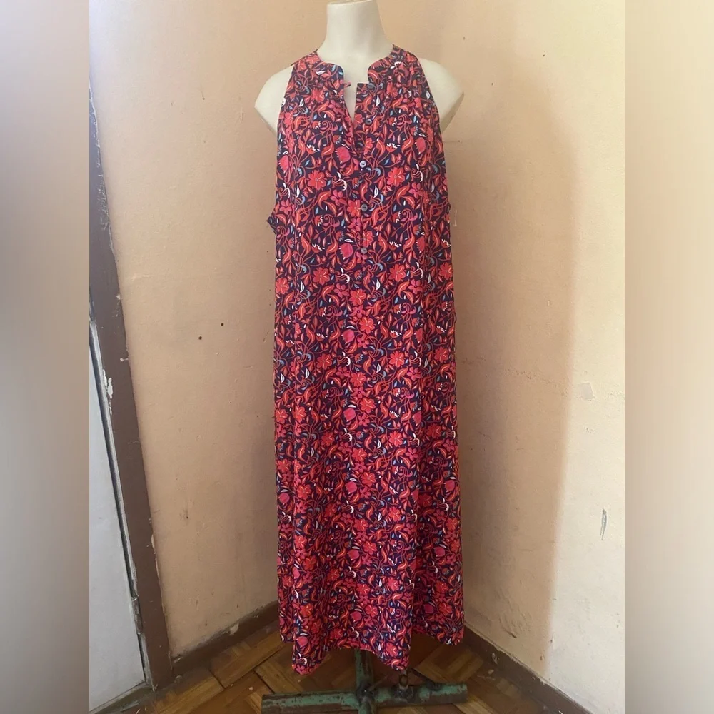 Ann Taylor Red and Blue Floral Dress - Picture 12 of 12